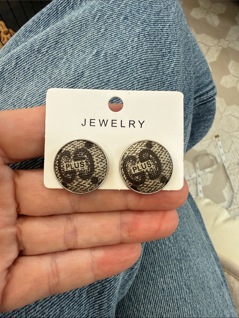 Gucci Plus rare material upcycled earrings repurposed